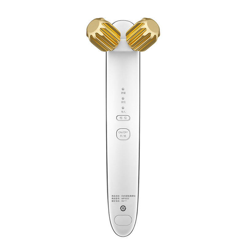 Facial Massager, Facial Lifting And Firming Artifact, Electronic Beauty Instrument, Household 24K Gold Face-lifting Instrument, Roller V Face