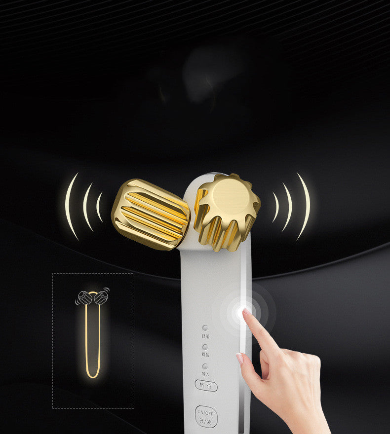 Facial Massager, Facial Lifting And Firming Artifact, Electronic Beauty Instrument, Household 24K Gold Face-lifting Instrument, Roller V Face